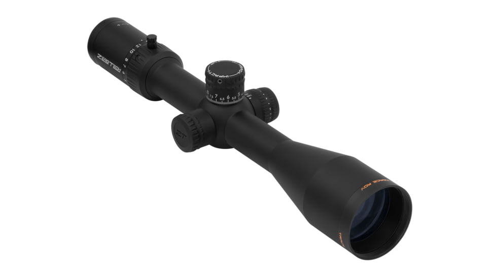 ZeroTech Optics Trace Advanced 4-24x50mm Rifle Scope, 30mm Tube, First Focal Plane, Illuminated RMG-IR FFP Reticle, MRAD, Black, TR4245F-IR
