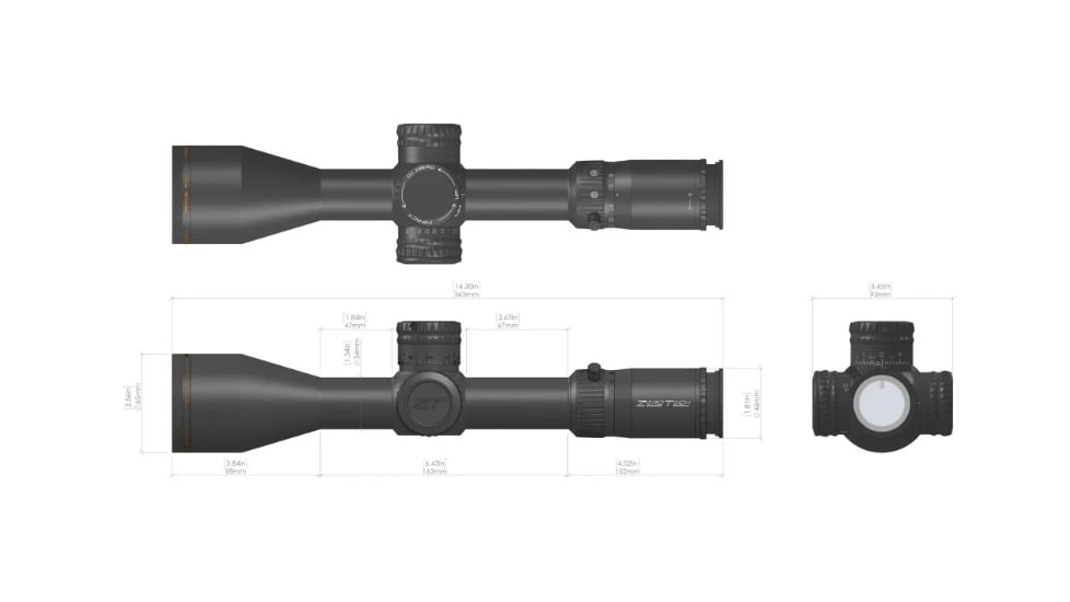 ZeroTech Optics Trace Advanced 5-30x56mm 34mm Tube Rifle Scope, First Focal Plane, Illuminated TREMOR 3 FFP Reticle, Black, TR5306FT3-IR