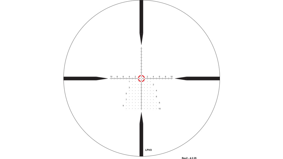 ZeroTech Optics Vengeance HD 1-10x28mm LPVO 34mm Tube Rifle Scope, First Focal Plane, Illuminated Reticle, Black, VG11028F-IR