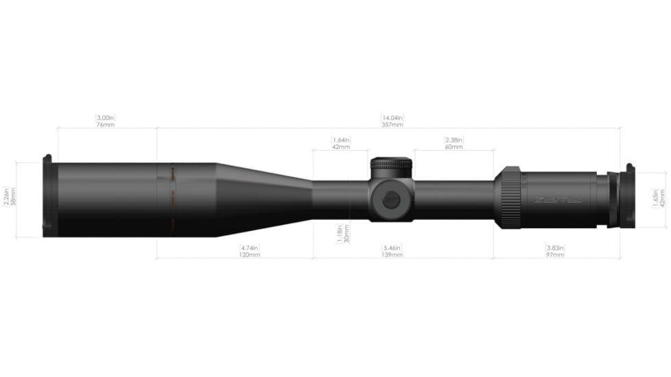 ZeroTech Optics Thrive HD Rifle Scope, 2.5-15x50mm, 30mm Tube, Second Focal Plane, PHR II Reticle, Black, TH2155P