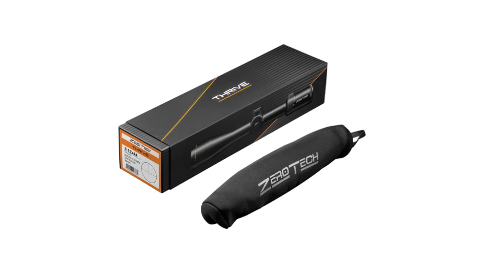 ZeroTech Optics Thrive Rifle Scope, 3-12x44mm, 30mm Tube, Second Focal Plane, Mildot Reticle, Black, TH31244MD