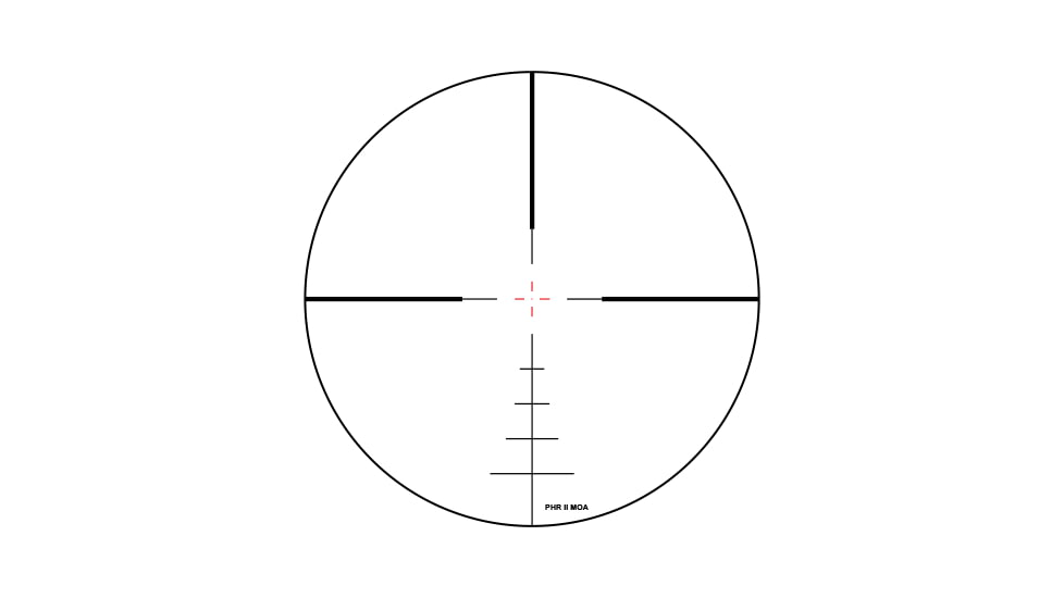 ZeroTech Optics Vengeance Rifle Scope, 4-20x50mm, 30mm Tube, Second Focal Plane, PHR II Illuminated Reticle, Black, VG4205P-IR