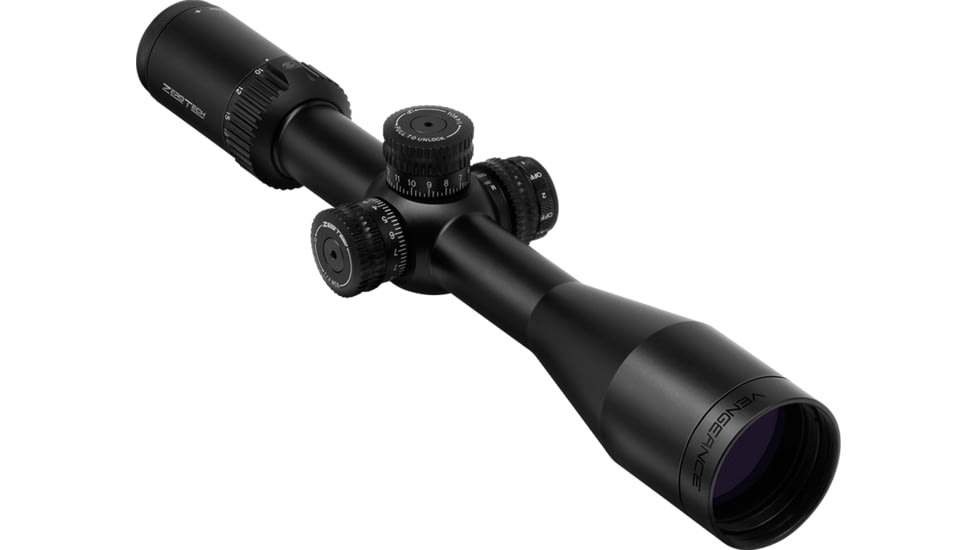 ZeroTech Optics Vengeance Rifle Scope, 4-20x50mm, 30mm Tube, Second Focal Plane, R3 Illuminated Reticle, Black, VG4205R3-IR