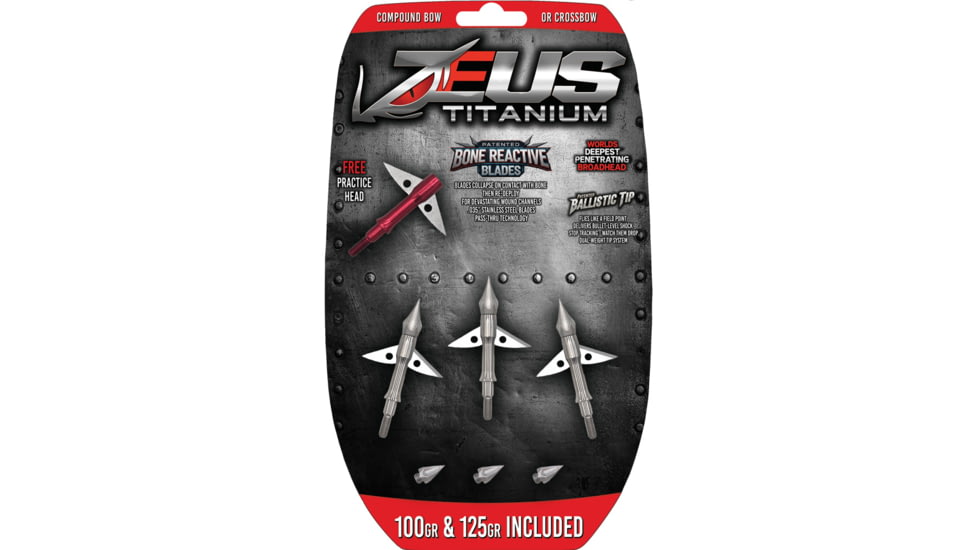 Zeus Titanium Broadhead 100 and 125 gr, 1503583
