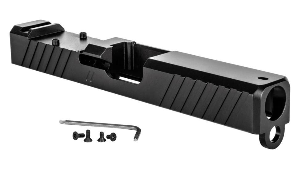 ZEV Technologies Z19 Duty Glock 19 9mm Stripped Pistol Slide, Glock 19 Gen 1-3, RMR Cut, Black, SLD-Z19-3G-DUTY-RMR-B