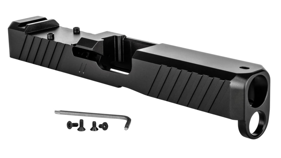 ZEV Technologies Z19 Duty Glock 19 9mm Stripped Pistol Slide, Glock 19 Gen 5, RMR Cut, Black, SLD-Z19-5G-DUTY-RMR-B