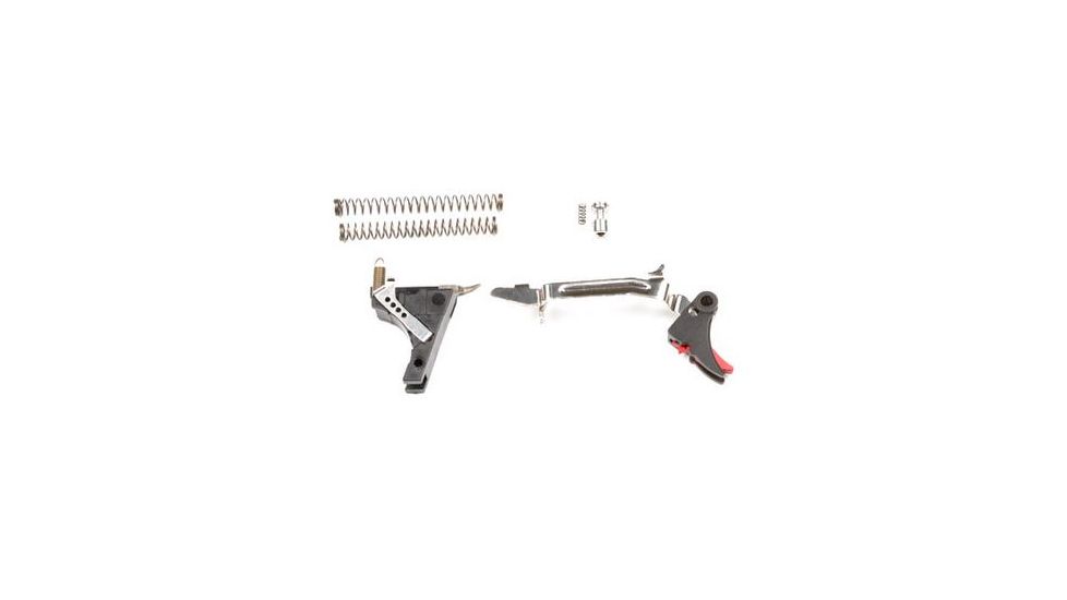 ZEV Technologies Adjustable Fulcrum Trigger Drop-In Kit,1-3 Gen,.45 GAP,Black/Red FUL-DRP-45GAP-B-R