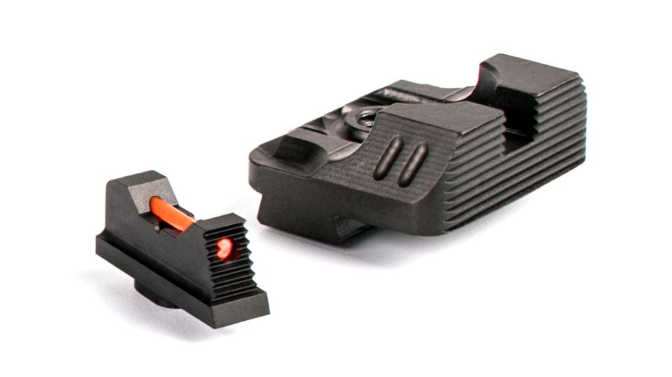 ZEV Technologies Combat Sight Set, .215 Fiber Optic Front, Combat v3 Rear, SIGHT.SET-215-FO-COM3-B