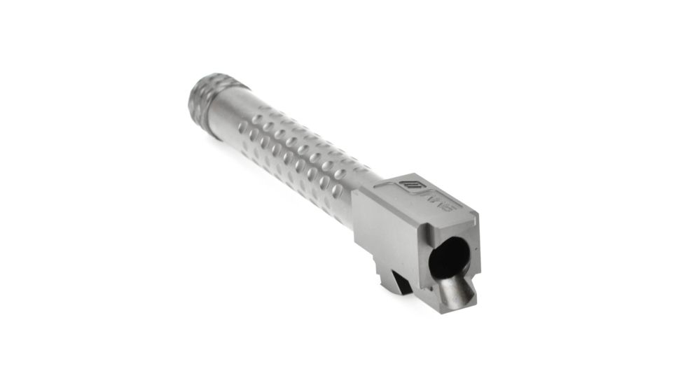 ZEV Technologies G17 9MM Threaded Dimpled Barrel, Gray, ZT-BBL-17-DS-GRY