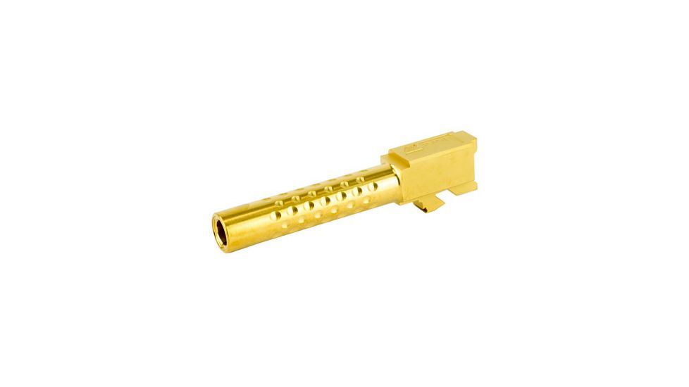 ZEV Technologies G19 9MM Dimpled Barrel, Gold, ZT-BBL-19-D-GLD