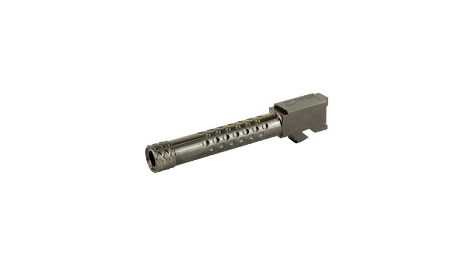 ZEV Technologies G19 9MM Threaded Dimpled Barrel, Gray, ZT-BBL-19-DS-GRY