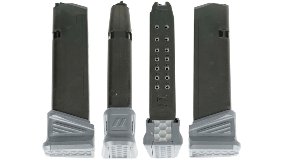 ZEV Technologies Polymer Glock 17 +5 Rounds Pistol Magazine Extension, Gray, 5, BPAD-G17-5-GRY