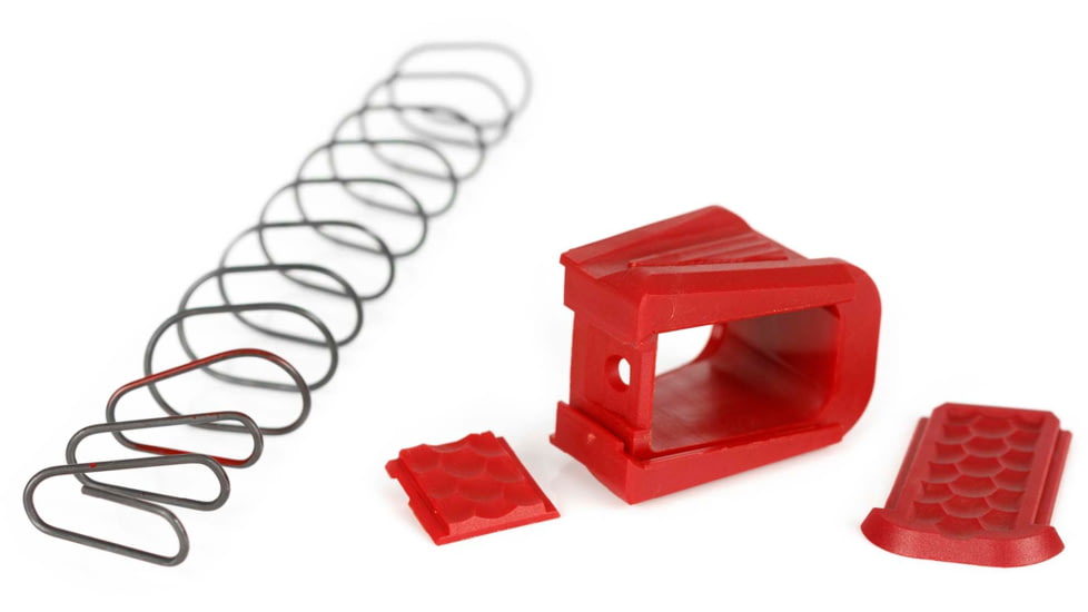 ZEV Technologies Magazine Basepad +5 for Glock 17, Polymer, Red, BPAD-G17-5-R