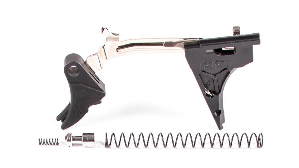 ZEV Technologies PRO Curved Face Trigger Drop-In Kit, 4th Gen, 9mm, Black CFT-PRO-DRP-4G9-B-B