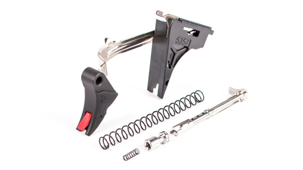 ZEV Technologies PRO Curved Face Trigger Ultimate Kit, 4th Gen, 9mm, Black/Red CFT-PRO-ULT-4G9-B-R