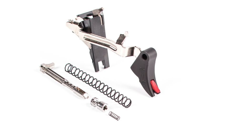 ZEV Technologies PRO Curved Face Trigger Ultimate Kit, 4th Gen, 9mm, Black/Red CFT-PRO-ULT-4G9-B-R
