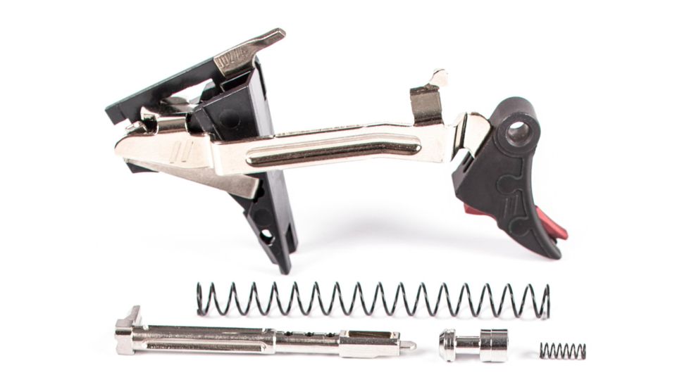 ZEV Technologies PRO Curved Face Trigger Ultimate Kit, 4th Gen, 9mm, Black/Red CFT-PRO-ULT-4G9-B-R