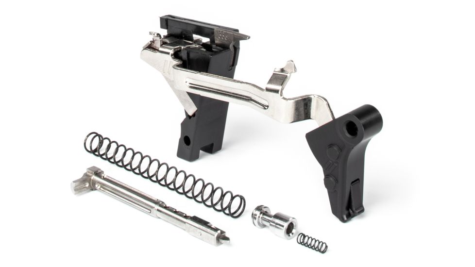 ZEV Technologies PRO Flat Face Glock Ultimate Kit Trigger, 1-3 Gen, 9mm, G26, G19, G17, G34, G17L, Blk/Blk, FFT-PRO-ULT-3G9-B-B