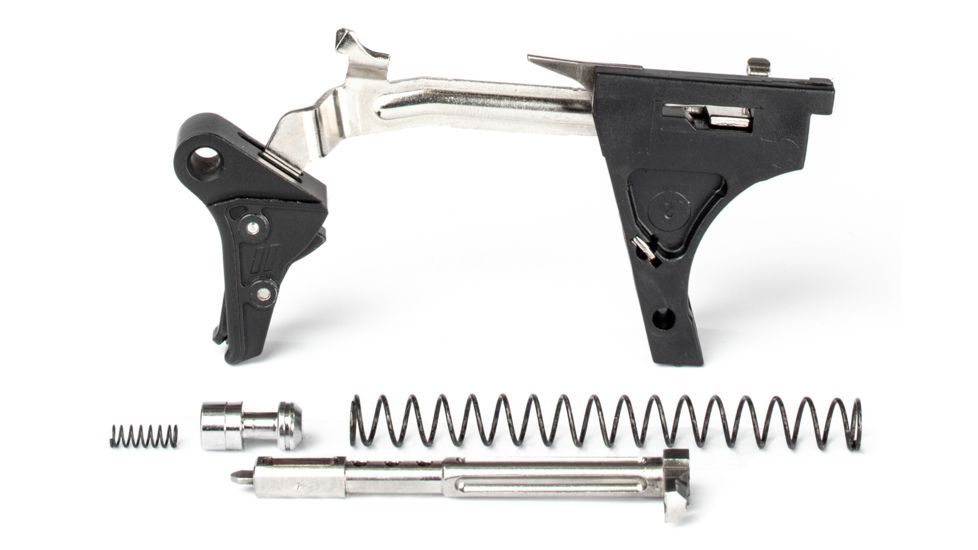 ZEV Technologies PRO Flat Face Glock Ultimate Kit Trigger, 1-3 Gen, 9mm, G26, G19, G17, G34, G17L, Blk/Blk, FFT-PRO-ULT-3G9-B-B