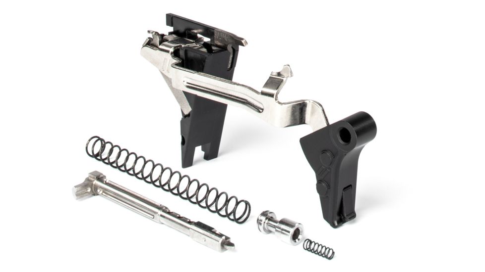 ZEV Technologies PRO Flat Face Glock Ultimate Kit Trigger, 4th Gen, 9mm, G26, G19, G17, G34, Blk/Blk, FFT-PRO-ULT-4G9-B-B