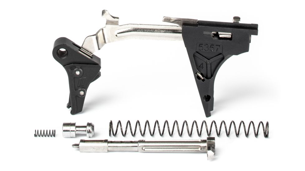 ZEV Technologies PRO Flat Face Glock Ultimate Kit Trigger, 4th Gen, 9mm, G26, G19, G17, G34, Blk/Blk, FFT-PRO-ULT-4G9-B-B