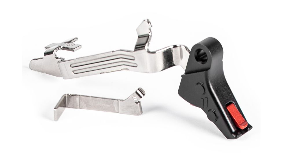 ZEV Technologies PRO Glock Pistol Trigger Bar Upgrade Kit, Glock 17/19/19X/26/34/45, Flat, Black/Red, FFT-PRO-BAR-5G-B-R