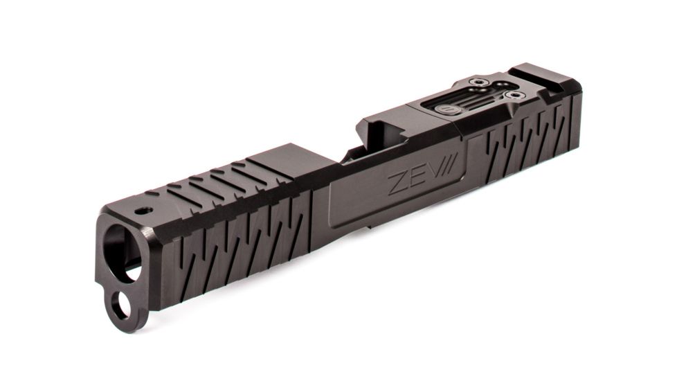ZEV Technologies Z19 Enhanced SOCOM 3rd Gen Glock DPP Striped Slide Kit, Black SLD.KIT-Z19-3G-ESOC-DPP-DLC
