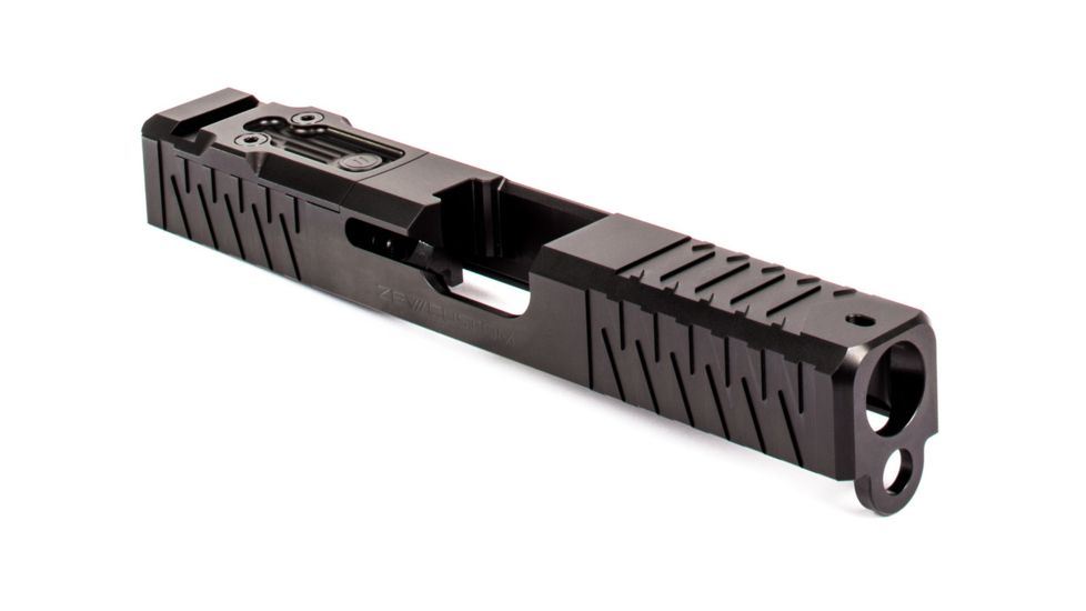 ZEV Technologies Z19 Enhanced SOCOM 3rd Gen Glock DPP Striped Slide Kit, Black SLD.KIT-Z19-3G-ESOC-DPP-DLC
