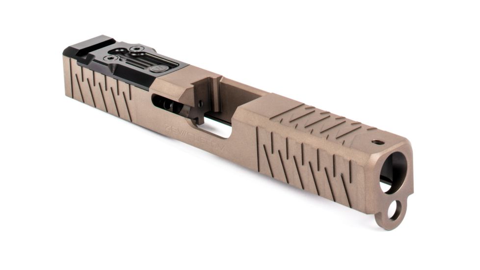 ZEV Technologies Z19 Enhanced SOCOM 3rd Gen Glock DPP Striped Slide Kit, FDE SLD.KIT-Z19-3G-ESOC-DPP-FDE