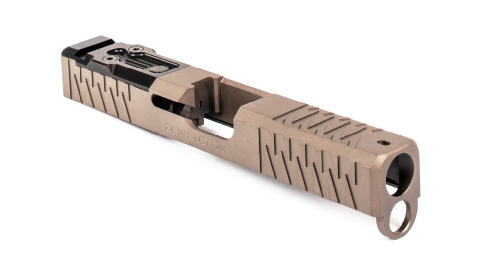 ZEV Technologies Z19 Enhanced SOCOM 4th Gen Glock DPP Striped Slide Kit, FDE SLD.KIT-Z19-4G-ESOC-DPP-FDE