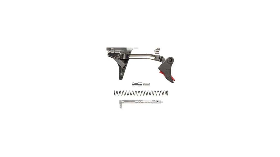 ZEV Technologies PRO Pistol Trigger Ultimate Kit, Glock 17/17C/17L/19/19C/26/34, Flat, Black/Red, FFT-PRO-ULT-9-B-R