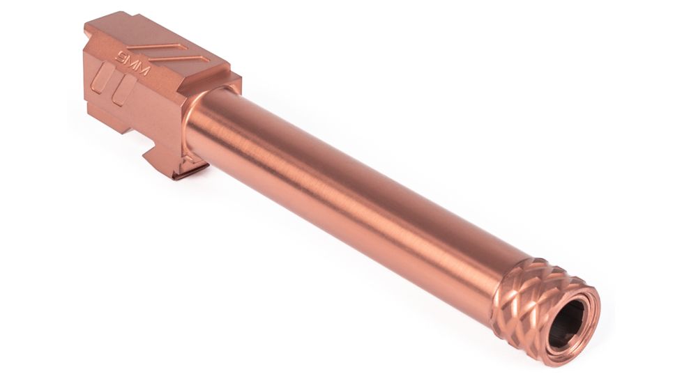 ZEV Technologies Glock 17 Gen1-4 9mm Luger PRO Match Grade Threaded Pistol Barrel, 1-10 Twist, 1/2X28, Bronze PVD, BBL-17-PRO-TH-BRZ