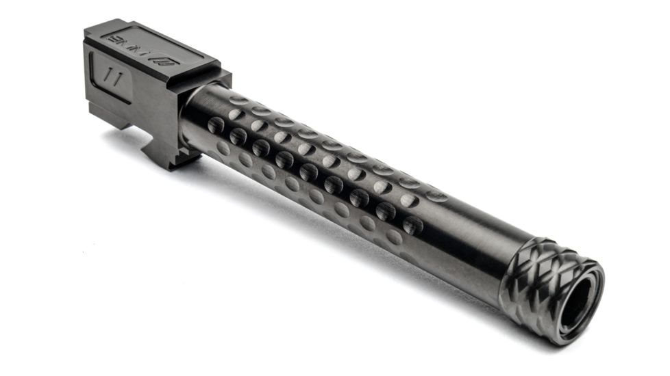 ZEV Technologies Glock 17 Gen 1-4 9mm Luger Optimized Match Threaded Pistol Barrel, 5.06in, 1-14 Twist, 1/2x28, Black DLC, BBL-17-OPT-TH-DLC