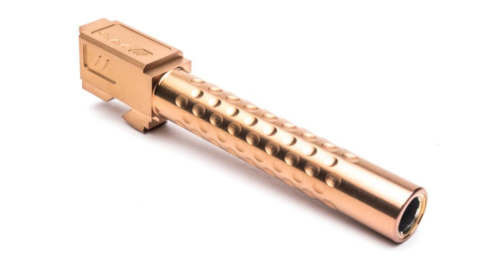 ZEV Technologies Glock 17 Gen 1-4 9mm Luger Optimized Match Non-Threaded Pistol Barrel, 1-14 Twist, Bronze PVD, BBL-17-OPT-BRZ