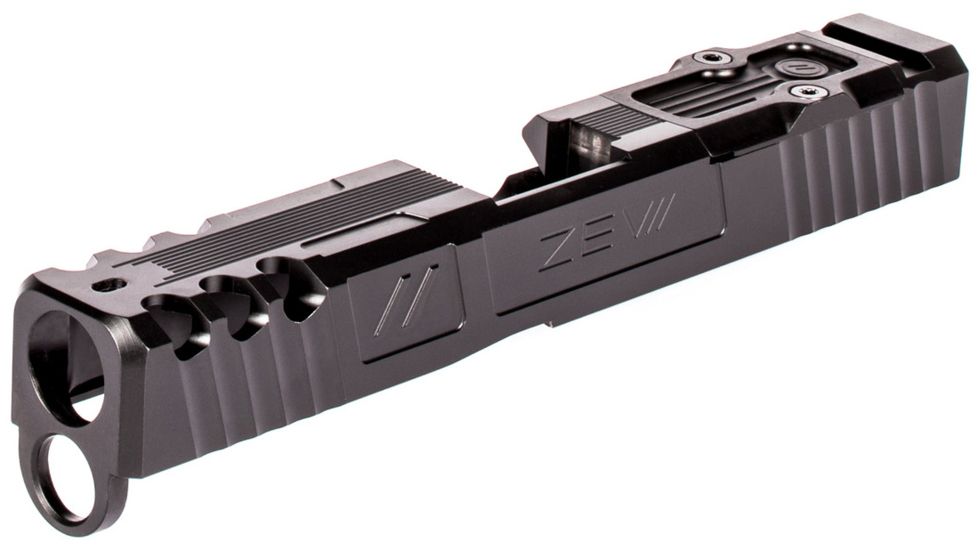ZEV Technologies ZEV Z19 Spartan Black 4th Gen Stripped Slide with RMR Cover Plate, SLDZ194GSPARTRMRCWABSDLC