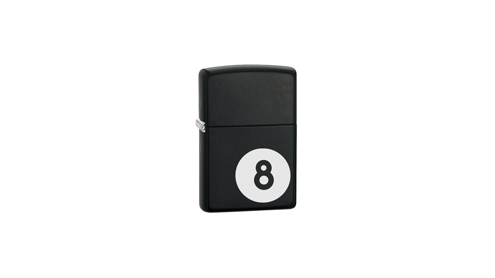 Zippo 8-Ball Classic Style Lighter, Black Matte 24331