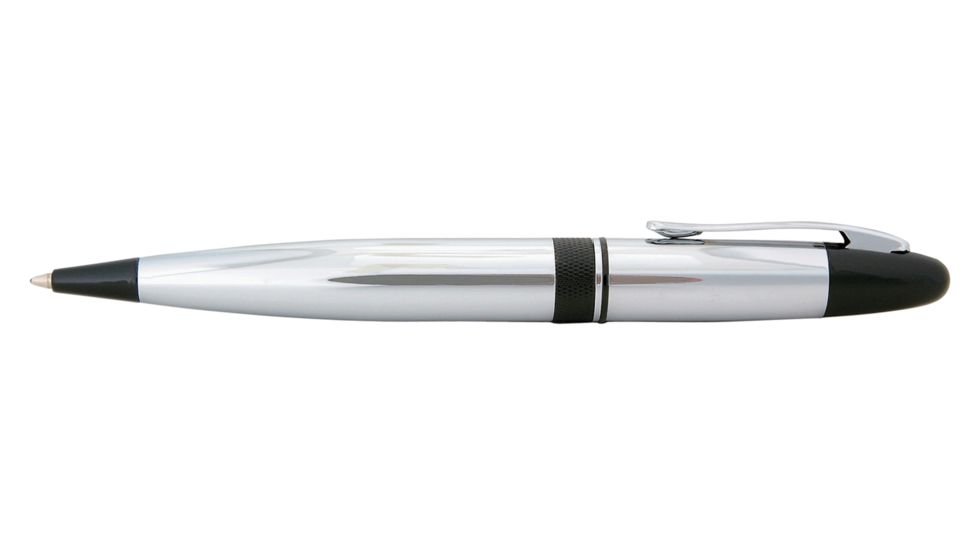 Zippo Allegheny Solid Brass Ball Point Pen, Chrome/Black 41029