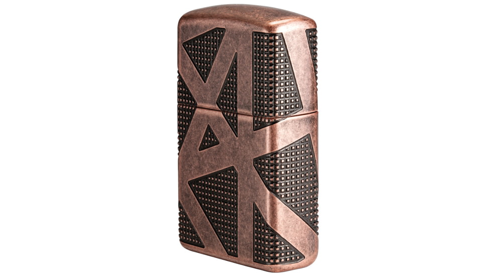 Zippo Armor Geometric 360 Design Lighter w/ Click, Brass, One Size, 49036