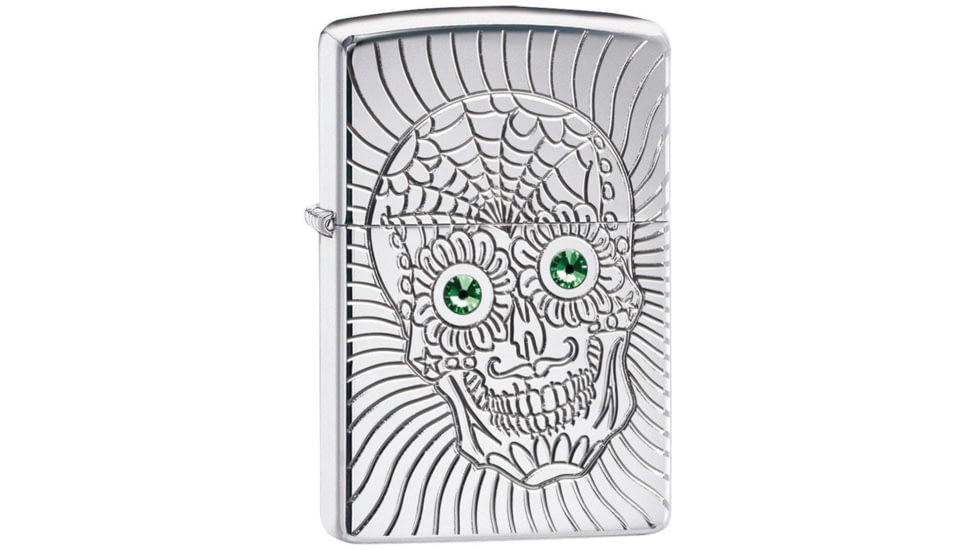 Zippo Armor Sugar Skull Lighter, 1.44 x 2.25, 49172