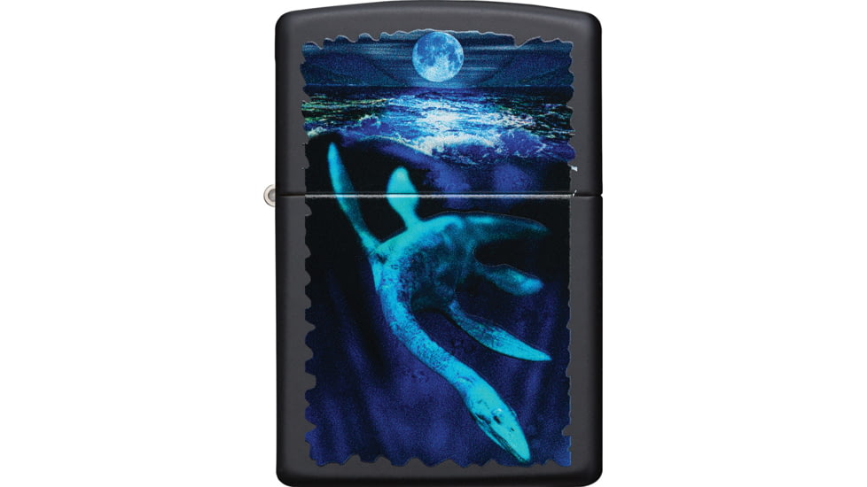 Zippo Black Light Loch Ness Design