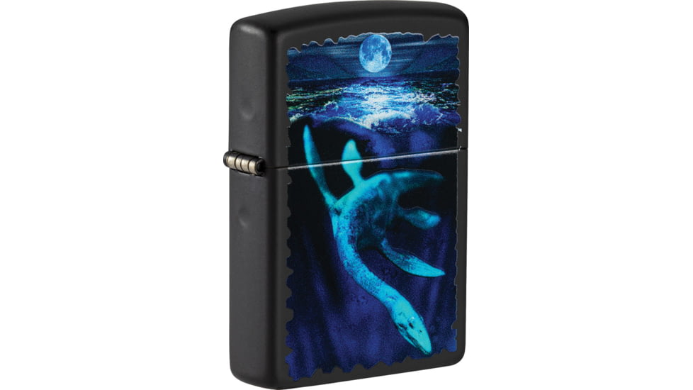 Zippo Black Light Loch Ness Design