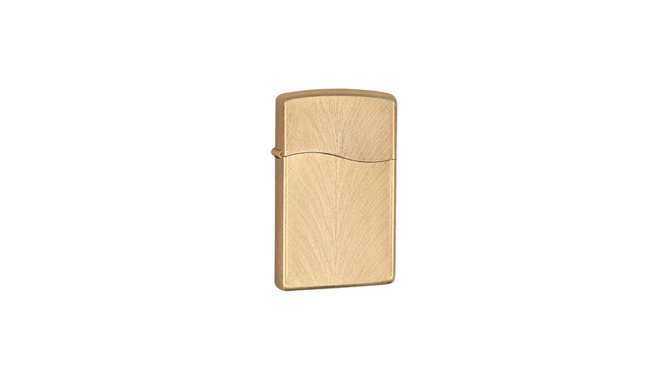 Zippo Blu Premium Butane Lighter, Golden Wheat, BLU2, Brushed Gold-Plated 30208