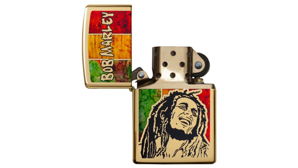 Zippo Bob Marley High Polish Brass Pocket Lighter, 29490
