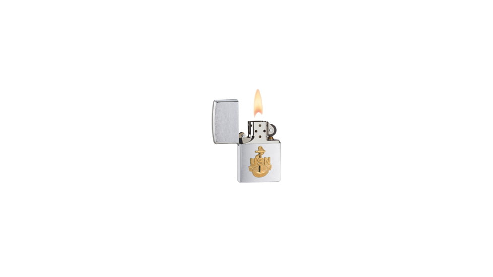 Zippo Navy Anchor Classic Style Lighter, Brushed Chrome 280ANC