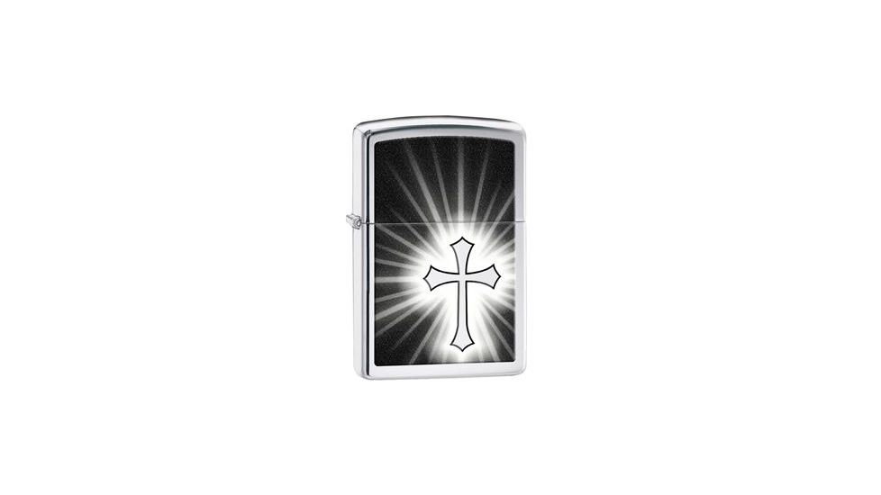Zippo Cross Design Lighter, High Polish Chrome 29074