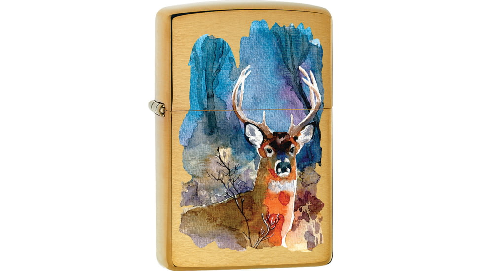 Zippo Deer Design Lighter, 1.44 x 2.25, 204B-077513