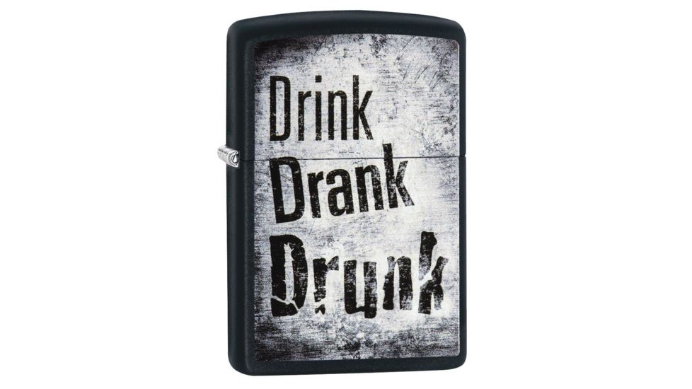 Zippo Drink Drank Drunk Pocket Lighter, 29618
