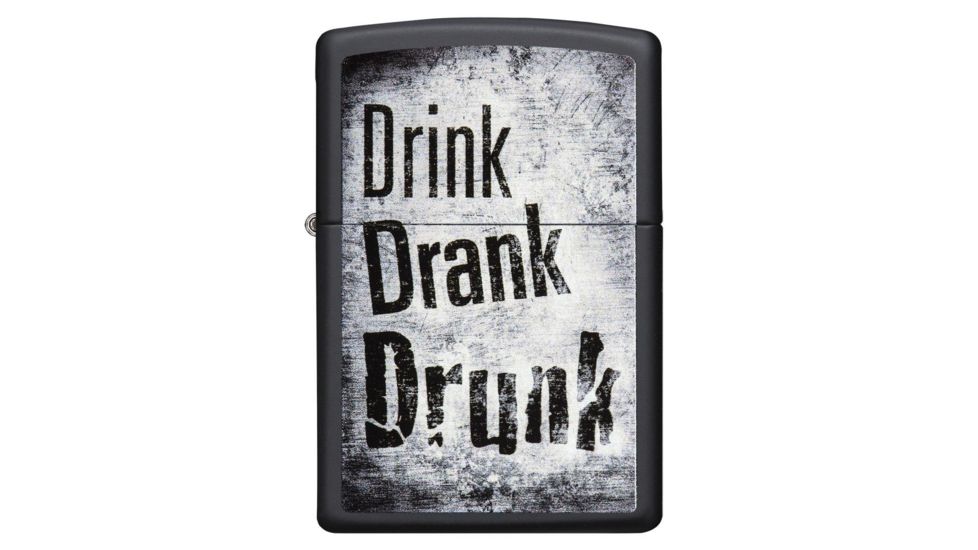 Zippo Drink Drank Drunk Pocket Lighter, 29618