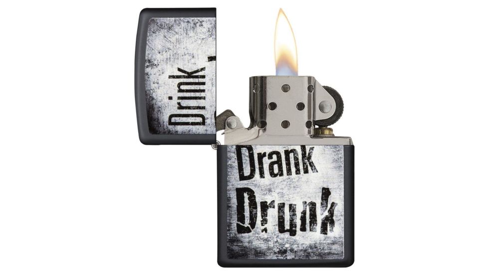 Zippo Drink Drank Drunk Pocket Lighter, 29618
