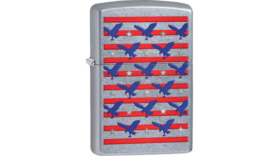 Zippo Eagle Lighter, Street Chrome, 1.44 x 2.25, 207-077594